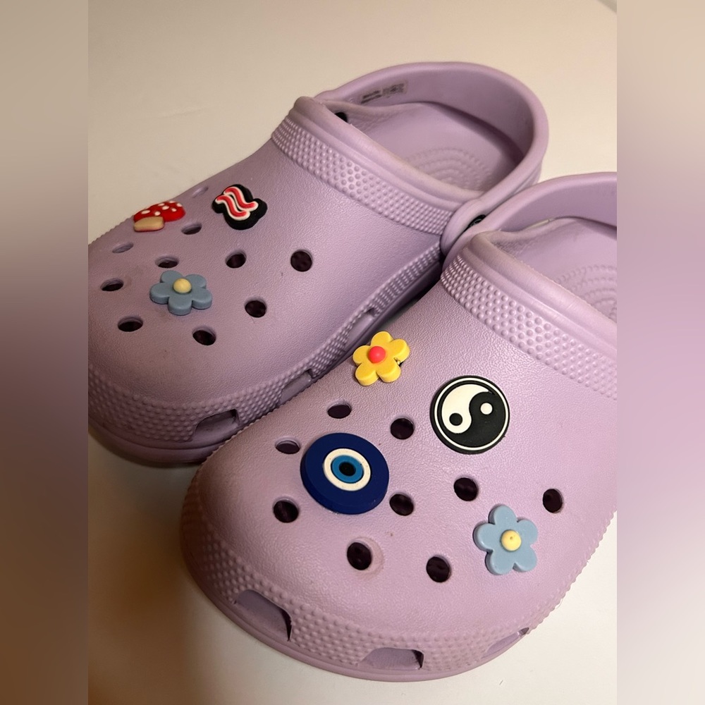 Lavender Crocs size 6